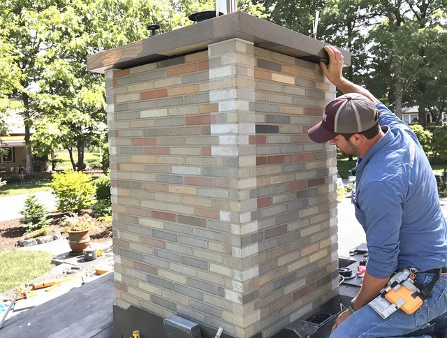 Old Saybrook Chimney Sweep completing a modern chimney remodel in Old Saybrook, CT