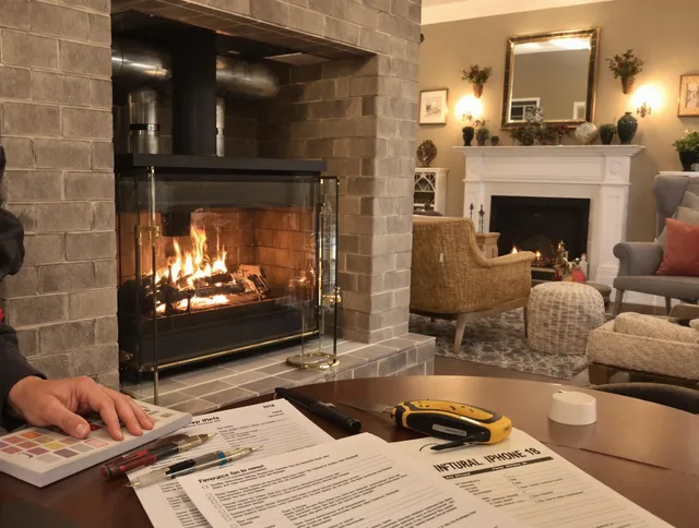 Old Saybrook Chimney Sweep verifying fireplace safety measures in Old Saybrook, CT